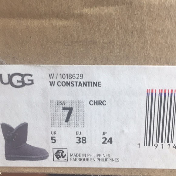 UGG Constantine Suede Charcoal Grey Boots - Picture 8 of 8